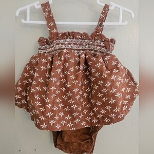 Carter's Brown Floral Diaper Cover